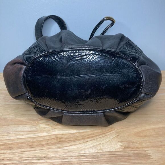 Michael Kors, Mixed Leather Drawstring Hobo Bucket Shoulder Bag - Picture 7 of 16